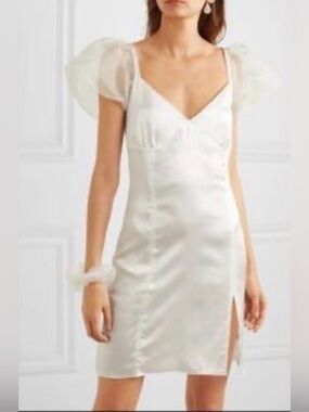 Maison Cleo Women’s Ivory Mini Dress Size Small